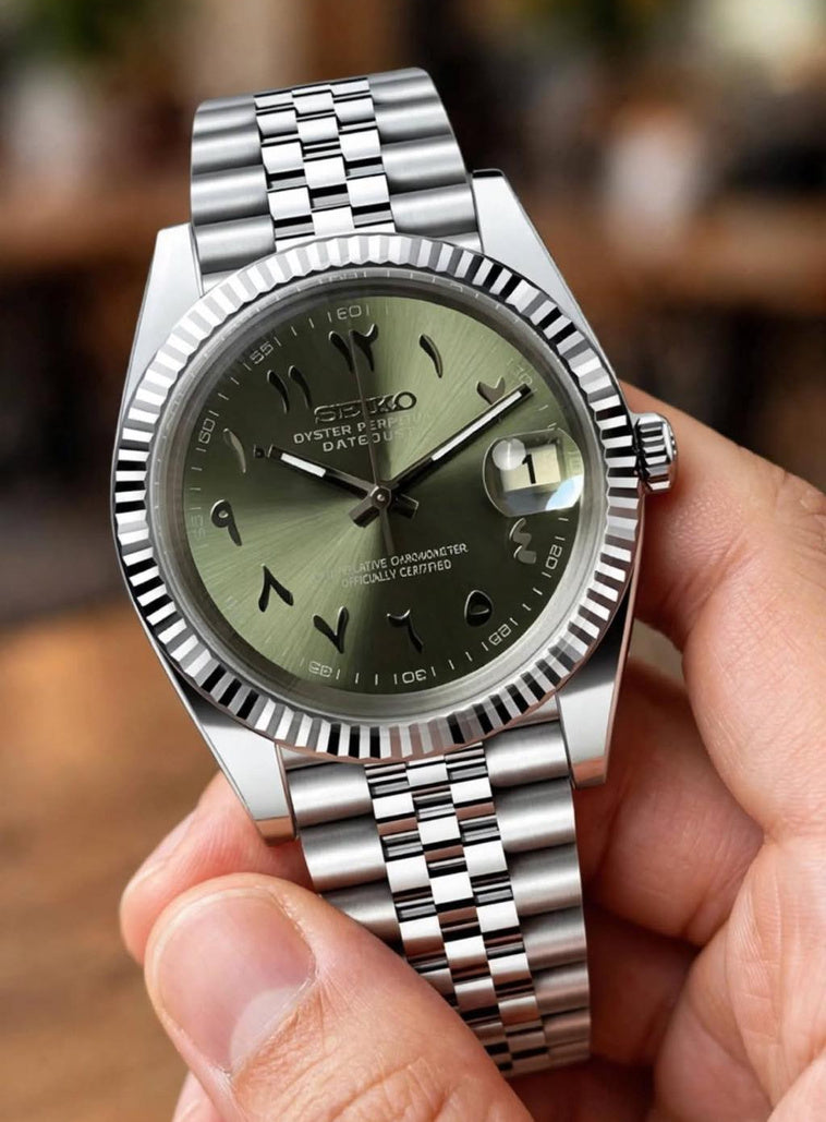Seiko Olive Arabic Datejust - 39mm - Jubilee