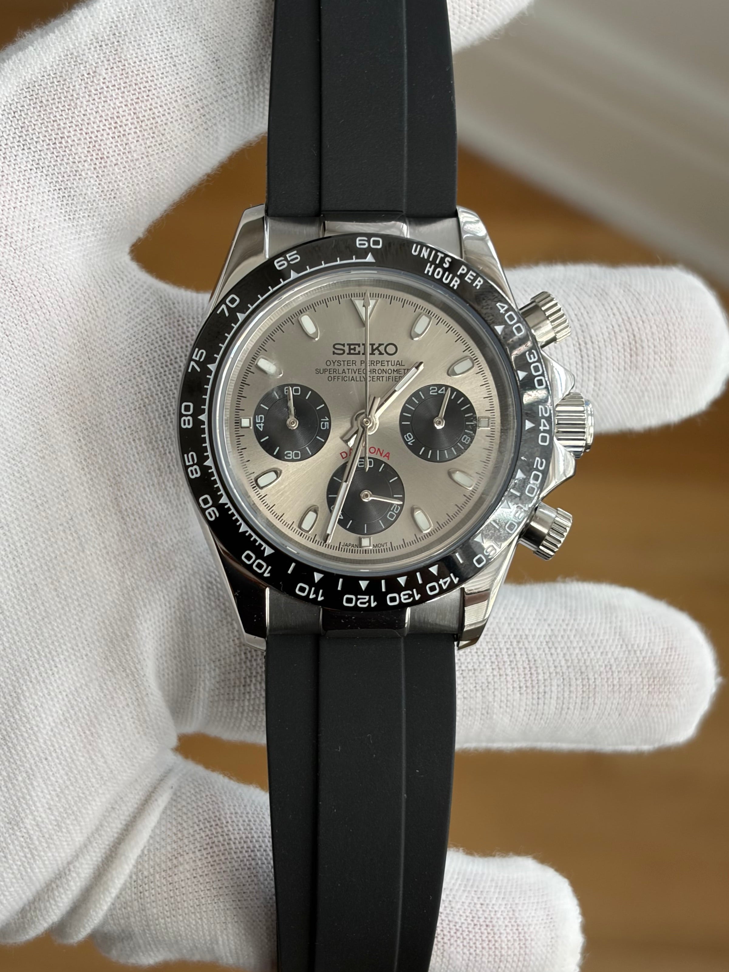 Seiko Ghost Daytona Mod Watch - Genuine Japanese VK63