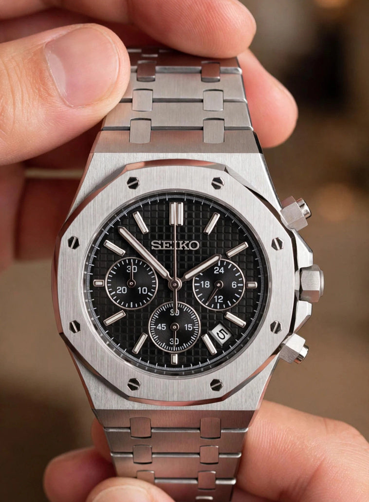 Seiko Royal Oak Chronograph - Black Dial - 42mm