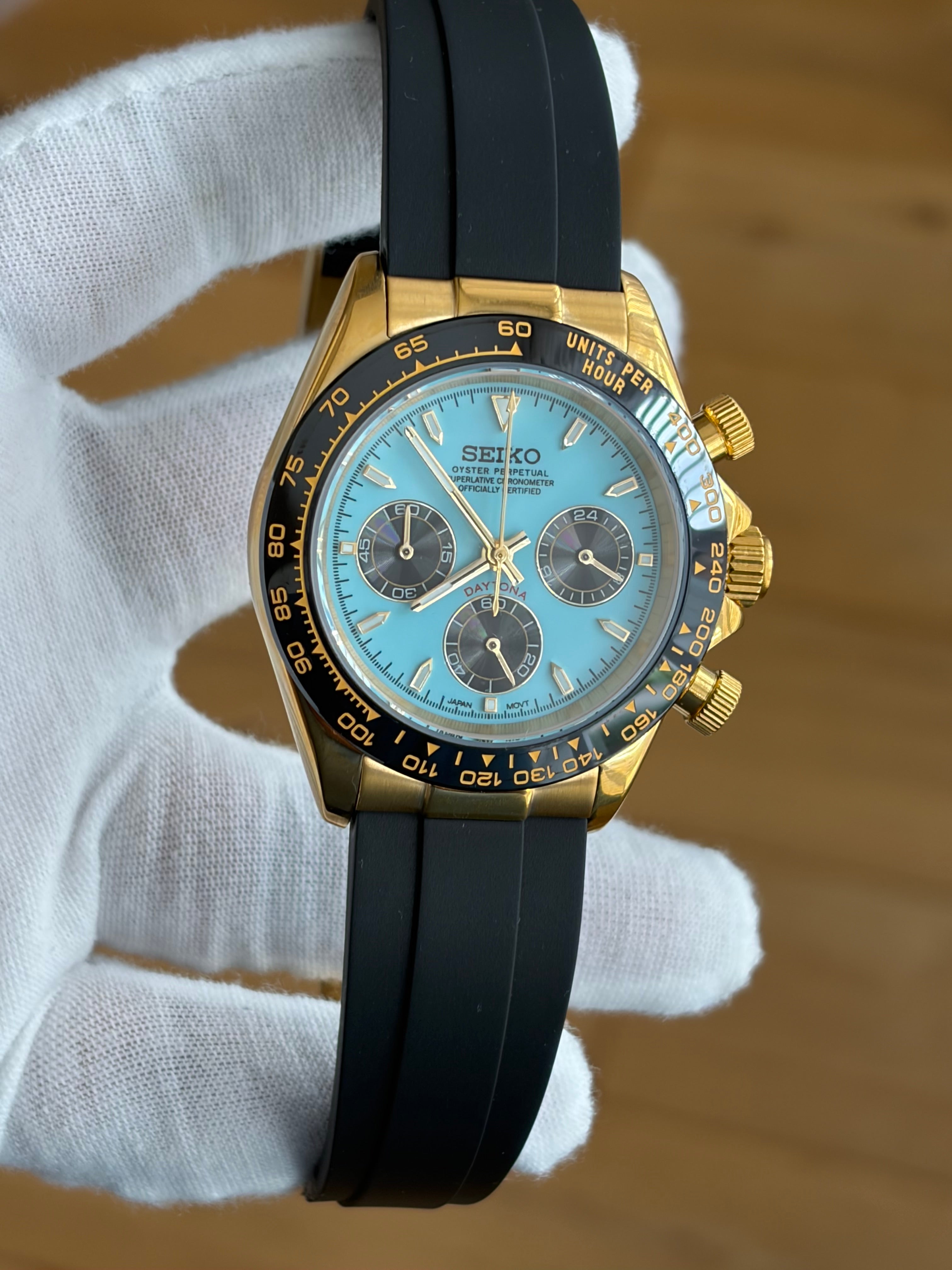 Seiko Gold Oysterflex Tiffany Dial -