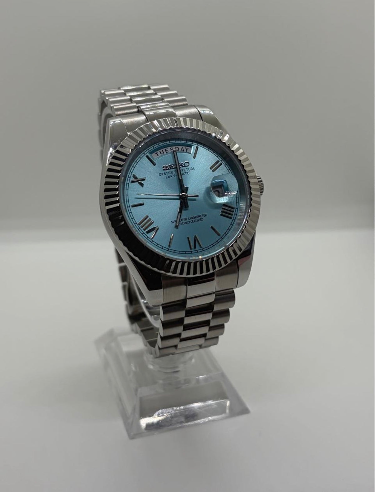 Seiko Ice Blue Day Date 40mm