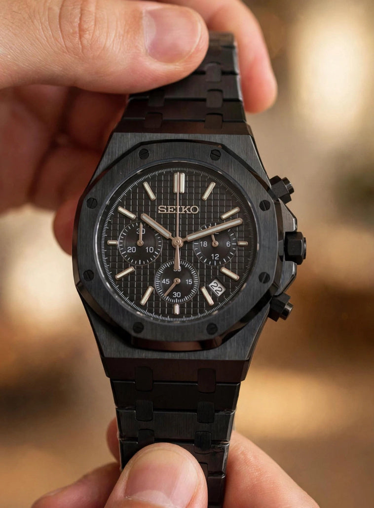 Seiko Royal Oak Chronograph - BLACKED OUT - 42mm